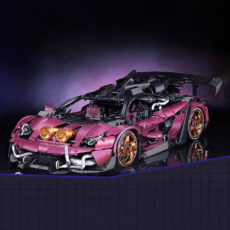 Trilumity Motorized Building Block Set: The Ultimate Turbocharged Italian Bull Jota V12 Hypercar (3950-Piece)