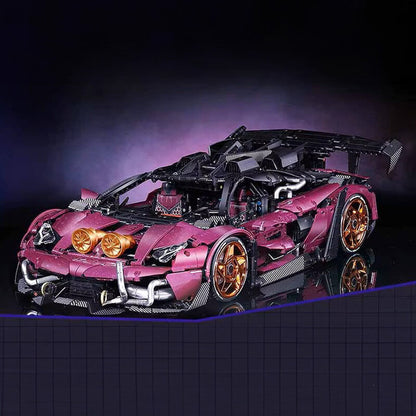Trilumity Motorized Building Block Set: The Ultimate Turbocharged Italian Bull Jota V12 Hypercar (3950-Piece)