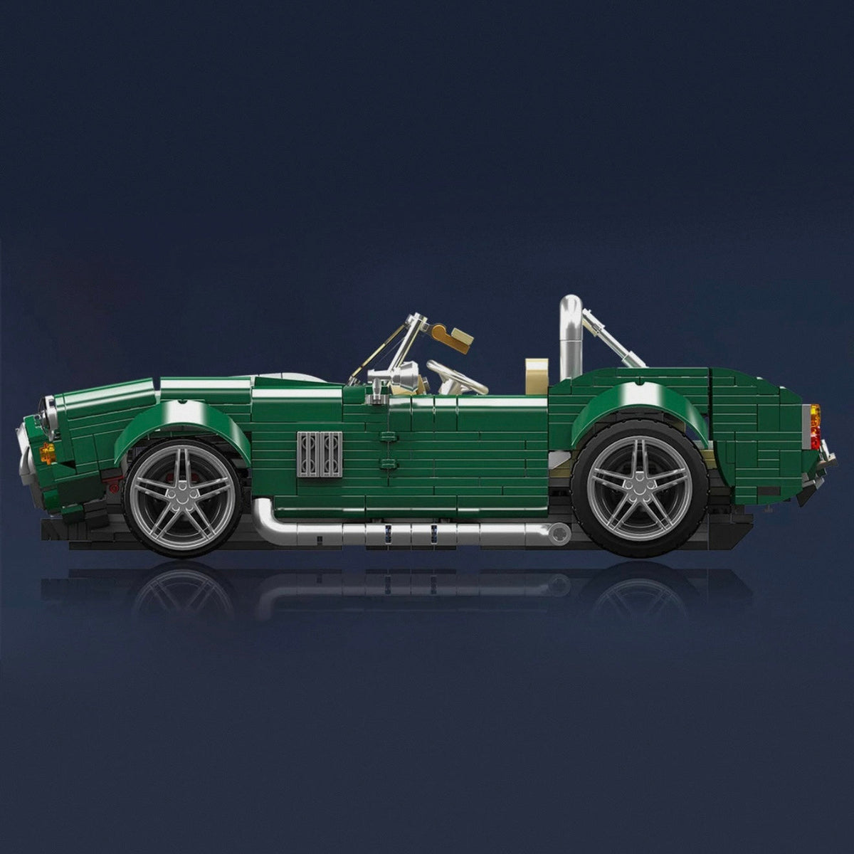 Trilumity Building Block Set: American V8 Classic Roadster | Vintage Open-Top Sports Car | 1:14 Scale | 1198-Piece