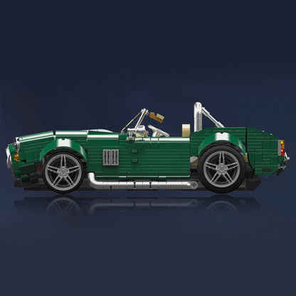 Trilumity Building Block Set: American V8 Classic Roadster | Vintage Open-Top Sports Car | 1:14 Scale | 1198-Piece