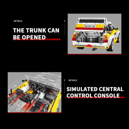 Trilumity Building Block Set: 1: 8 Audi Rally Quattro S1 Group B 1984, Genuine Authorization (3887+Piece)