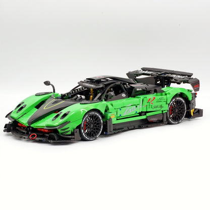Trilumity Building Block Set: 1:8 Pagani Zonda R | Pearl Green Paint Italian Hypercar (3300+-Piece)