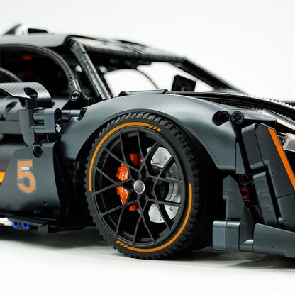 Trilumity Motorized Building Block Set: 1:8 McLaren Senna Black Knight Hypercar Limited Edition (3803-Piece)