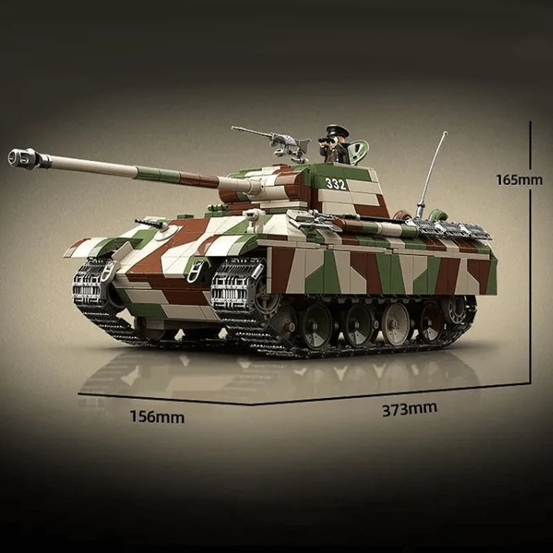 Trilumity Panther Tank G Building Block Set, 2,135-Piece