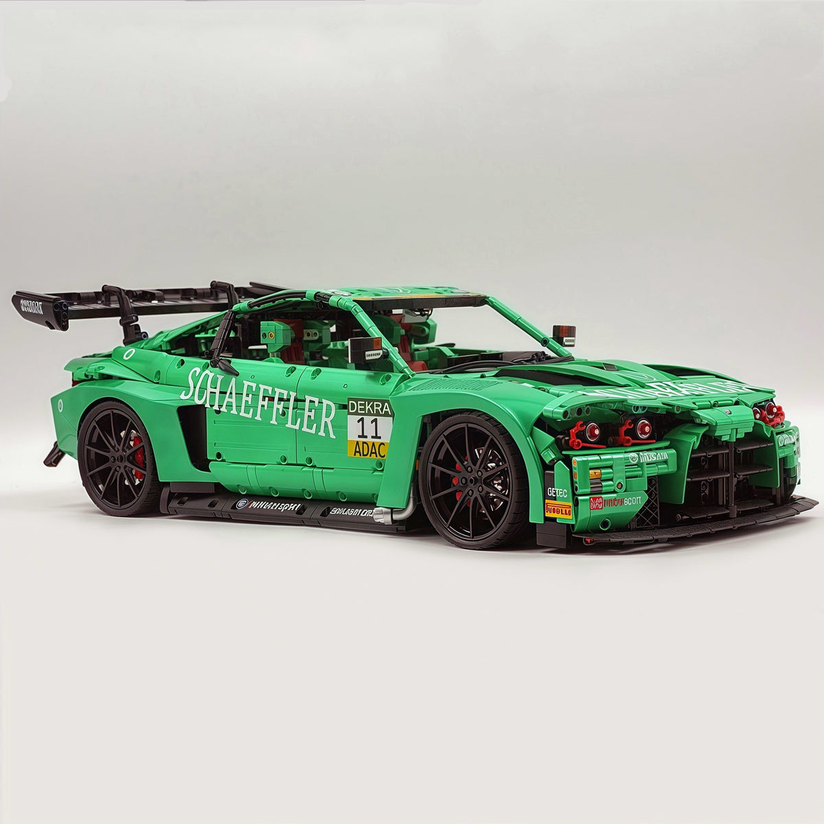 Trilumity Building Block Set: 1: 8 BMW M4 GT3 Building Set, Fully Detailed Simulation, Isle of Man Green Custom Edition (4556Piece)