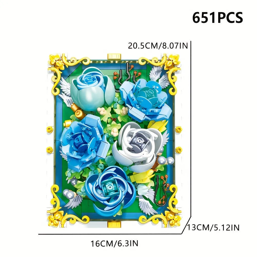 JieStar MOC Building Block Set: Heart Of The Ocean Picture Frame, Model JJ9029