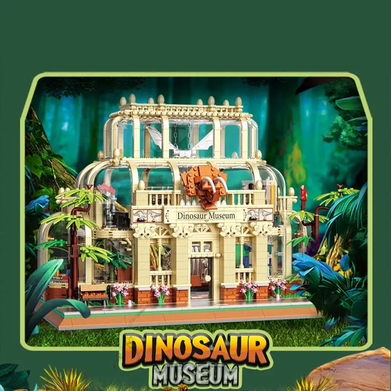 ZHEGAO MOC Building Block Set: Dinosaur Museum MINI, Model 613000