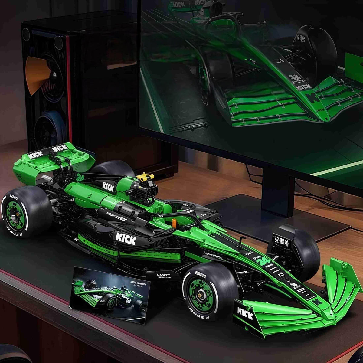 Trilumity Building Block Set: 1: 8 Kick Sauber F1 Team C44, Officially Licensed Model (2553-Piece)