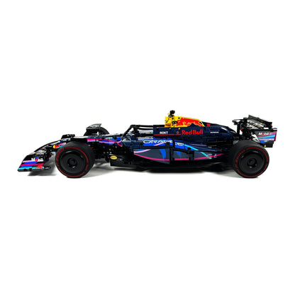 Trilumity Building Block Set: 1:8 Oracle Red Bull Racing Rb19 F1 Car | 2023 Miami Gp Champion Livery Limited Edition (1630+Piece)
