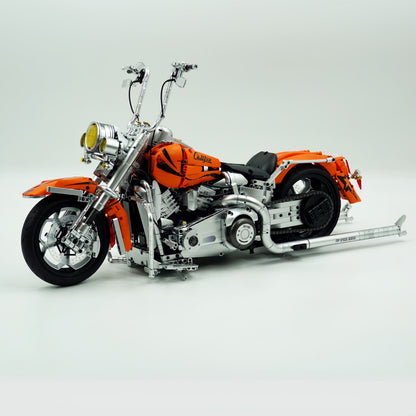 Trilumity Harley Heuer Fat Boy, Electroplating Body Building Block Set, 1:5 Scale, 2,392-Piece
