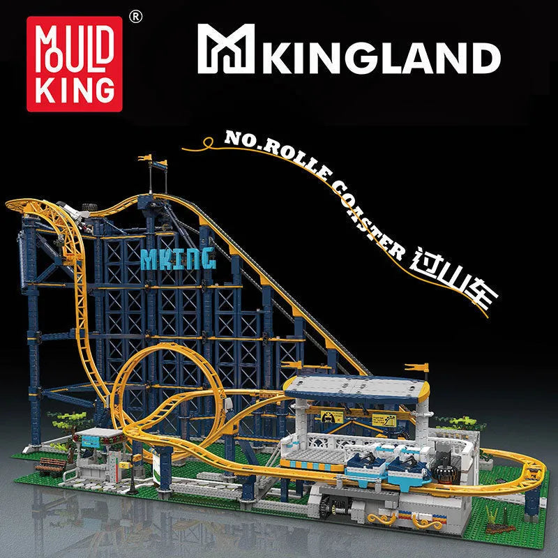 Mould King Building Block Set: Motorized Fairground Roller Coaster, Model K 11012