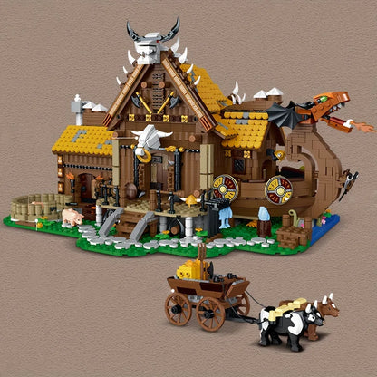MORK MOC Building Block Set: The Vikings House, Model 033051
