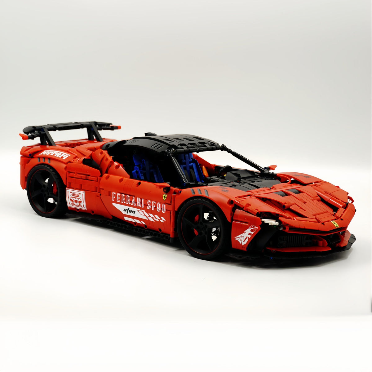 Trilumity Motorized Building Block Set: 1:8 Xx Track Hybrid Red Edition, The Ultimate Supercar, More Than 12 Features Restored(4100-Piece)