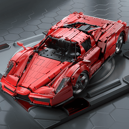 Trilumity Building Block Set: 1:8 Rosso Edition Italian Red Hypercar (4301Piece)