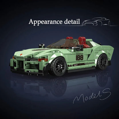 Mould King Building Block Set: Mini Toyota Supra Speed Champions, Model K27046
