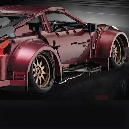 Trilumity Legendary Nissan 350Z Limited Edition Wide-Body Low-Slung Supercar Building Block Set, Remote Control, 2,338-Piece