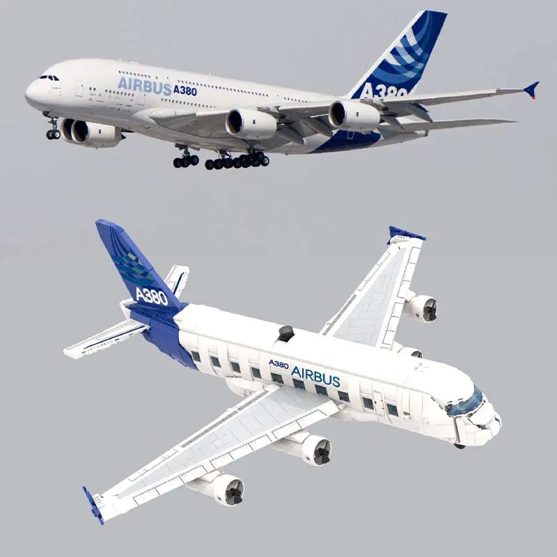 DK MOC Building Block Set: Airbus A380 Airplane, Model DK80008