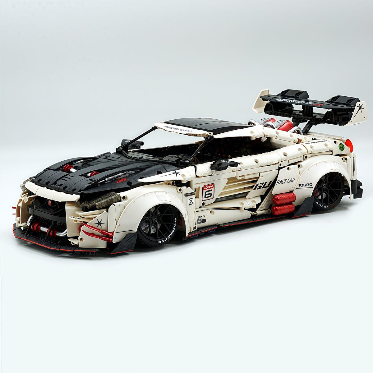 Trilumity Motorized Building Block Set: 1:8 Nissan GT-R R35 Widebody Edition | White Beast | 3939+-Piece