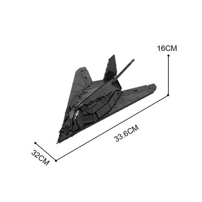 Trilumity F-117 Nighthawk Building Block Set, 1,134-Piece