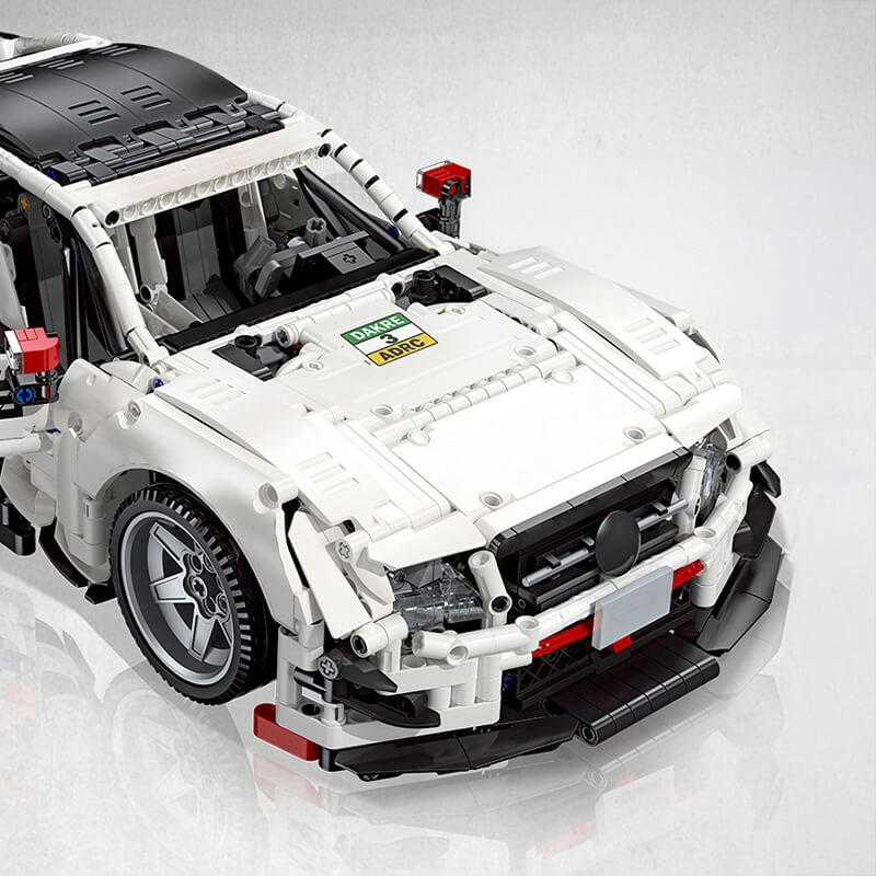 Trilumity Motorized Building Block Set: 1:10 Mercedes-Benz AMG C63-GTR | Remote Controlled Dtm German Coupe (2489Piece)