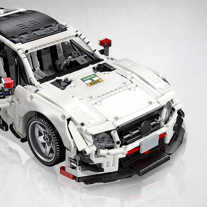 Trilumity Motorized Building Block Set: 1:10 Mercedes-Benz AMG C63-GTR | Remote Controlled Dtm German Coupe (2489Piece)