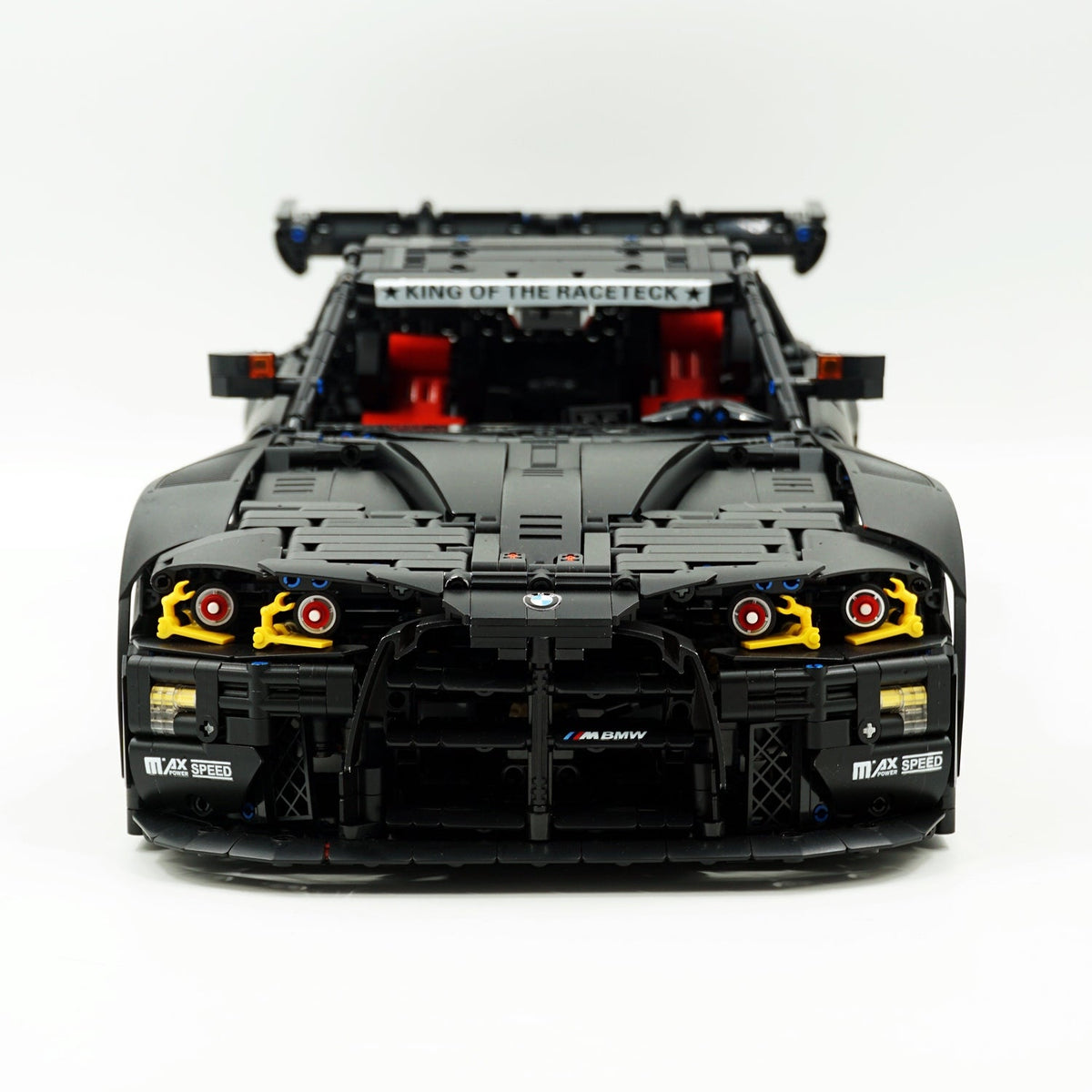 Trilumity Building Block Set: 1: 8 BMW M4 GT3 Building Set, Custom Barrel Matte Black Paint, The Ultimate Collectible (4556Piece)