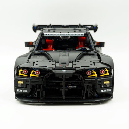 Trilumity Building Block Set: 1: 8 BMW M4 GT3 Building Set, Custom Barrel Matte Black Paint, The Ultimate Collectible (4556Piece)