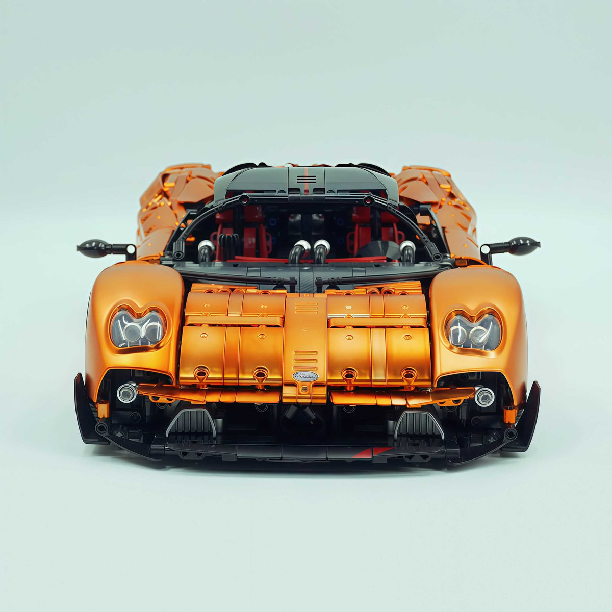 Trilumity Building Block Set: 1:8 The Ultimate Pagani Utopia Supercar | Customized Orange Gold V12 Italian Exotic (3314Piece)
