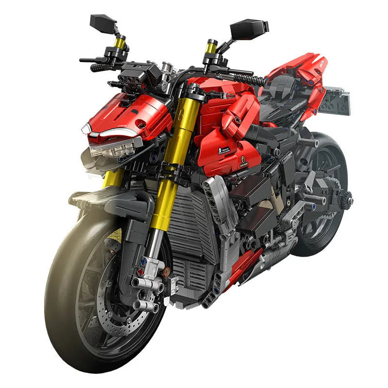 Panlos MOC Building Block Set: Ducati V4 Sport Motorcycle, Model 672105