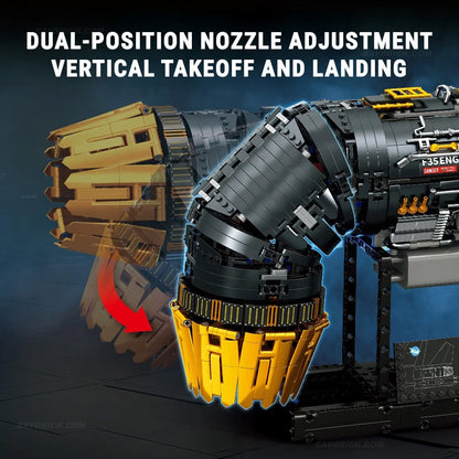 Trilumity Building Block Set: Motorised F35 Turbine Engine (1812Piece)