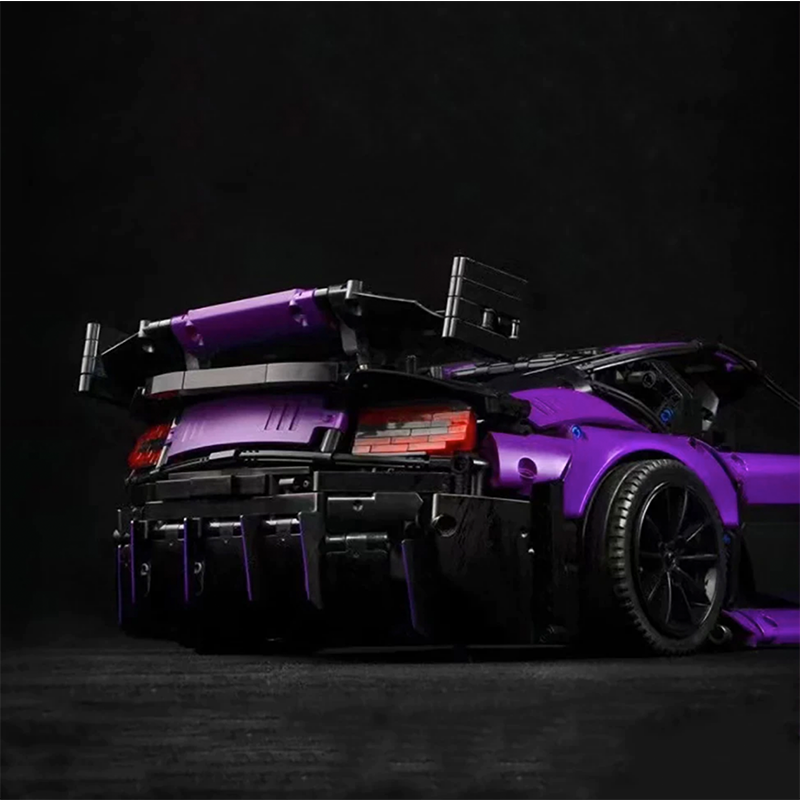 Trilumity Building Block Set: 1: 8 Aston Martin Vantage GT3 Supercar Set, Legendary Racing Dna | Jaw-Dropping Purple Finish (3850-Piece)