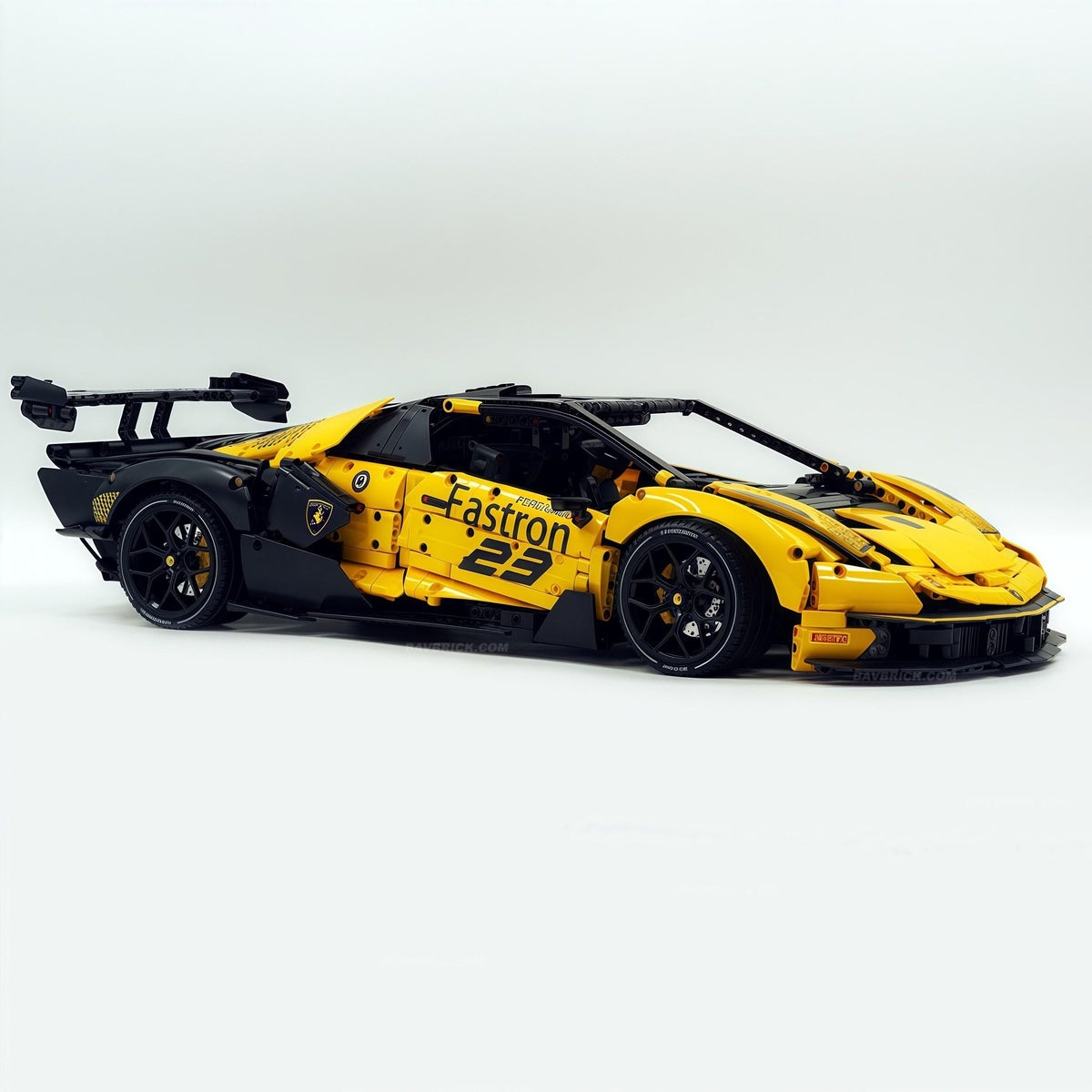 Trilumity Building Block Set: 1: 8 The Ultimate Italian Track-Only V12 Hypercar, Vibrant Yellow Limited Edition (4100+Piece)