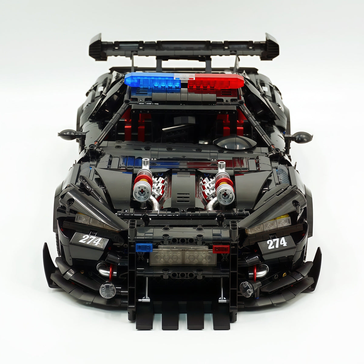 Trilumity Building Block Set: 1:8 American Muscle Police Car Pearlescent Black Limited Edition | The Ultimate RC Collector’s Item (3975-Piece)