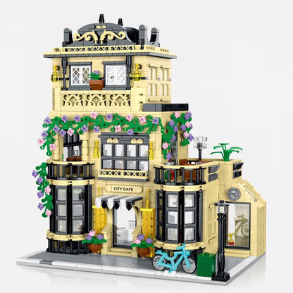 MORK MOC Building Block Set: Experts MOC City Cafe Block Module, Model 20113