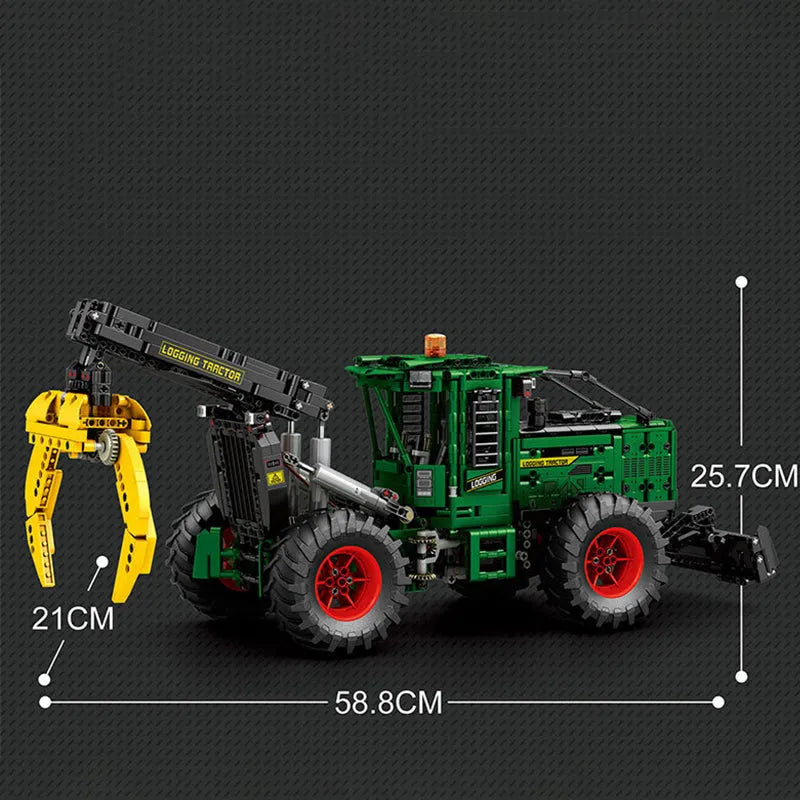 Reobrix MOC Building Block Set: Motorized Log Skidder, Model RE22027