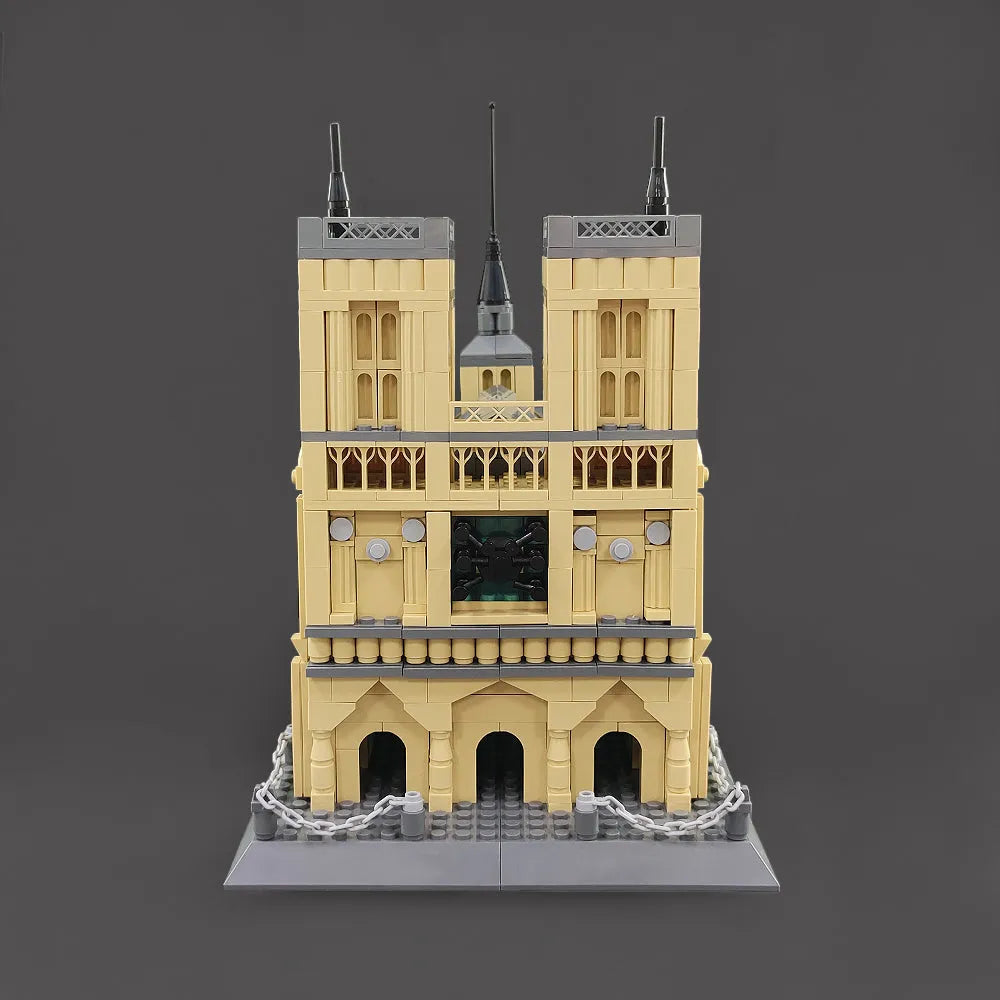 Wange MOC Building Block Set: Paris Notre Dame Cathedral, Model 5210