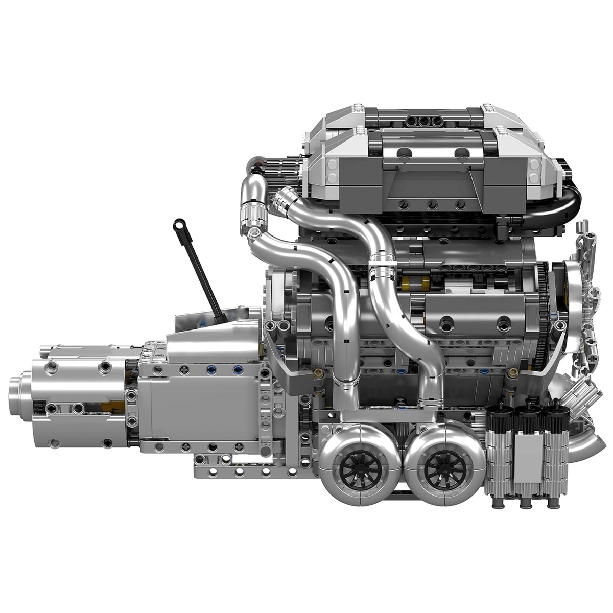 Trilumity Building Block Set: Motorised Hypercar W16 Engine & Gearbox (2024-Piece)