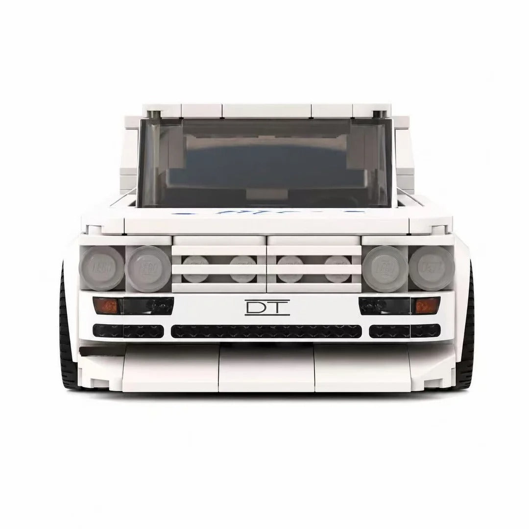 Trilumity Building Block Set: Blue & White Volkswagen Jetta | Includes a complete set of stickers| 239Piece