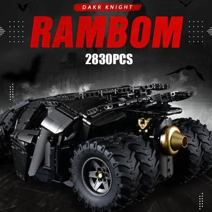 MOC Building Block Set: Dark Knight MOC Rambom Car, Model 10517