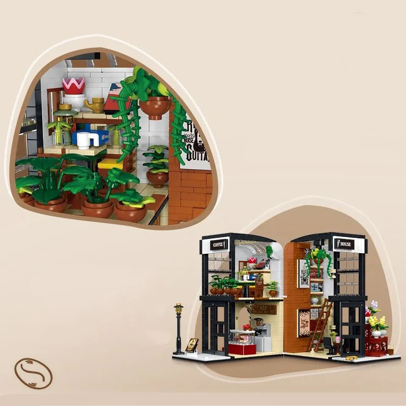 MORK Building Block Set: Flower Coffee House, Model 031066