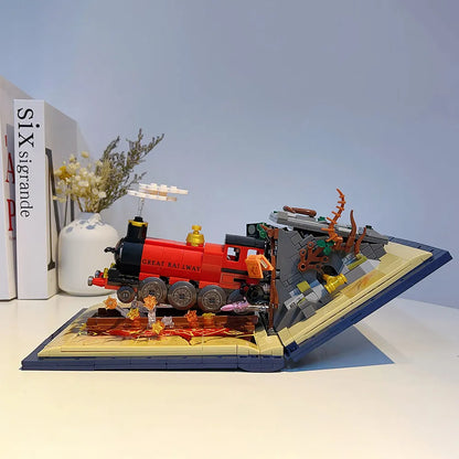 JieStar MOC Building Block Set: Harry Potter MOC Hogwarts Express Train, Model JJ9059