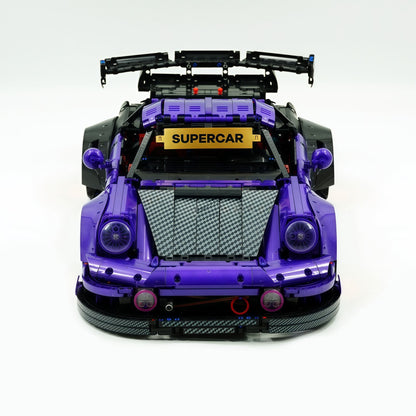 Trilumity Motorized Building Block Set: The Ultimate Widebody Porsche 964 RWB, Widebody German Coupe (3950-Piece)