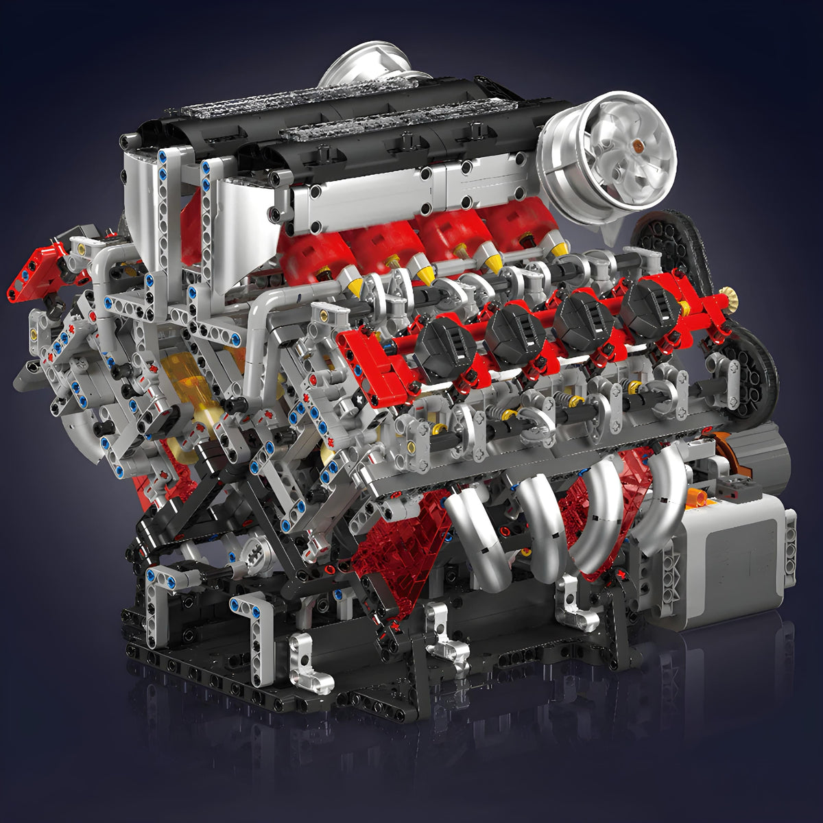 Trilumity Motorized Building Block Set: The Ultimate F488 V8 Engine (2717-Piece)