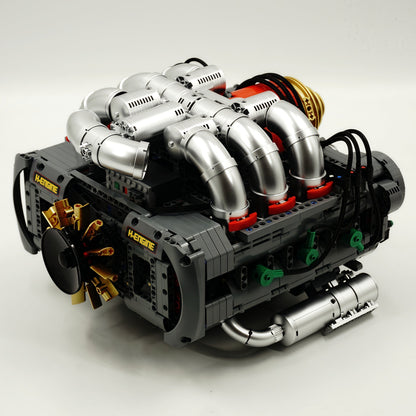 Trilumity Building Block Set: Motorised Flat 6 Engine (2376-Piece)