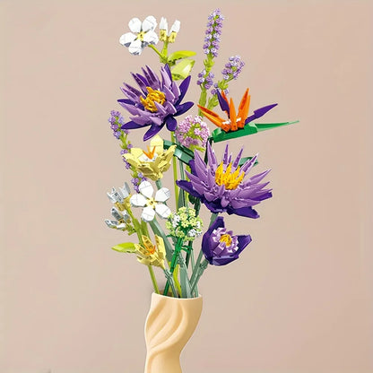 JieStar Building Block Set: Tropical Flower Bouquet, Model JJ9046