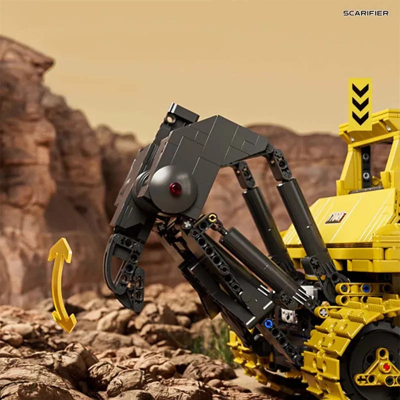 Mould King MOC Motorized Building Block Set: Liebherr PR766 Bulldozer, Model K17049