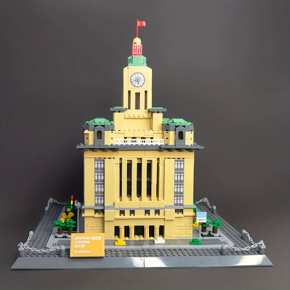 Wange Building Block Set: Famous Shanghai Customs House, Model 6231
