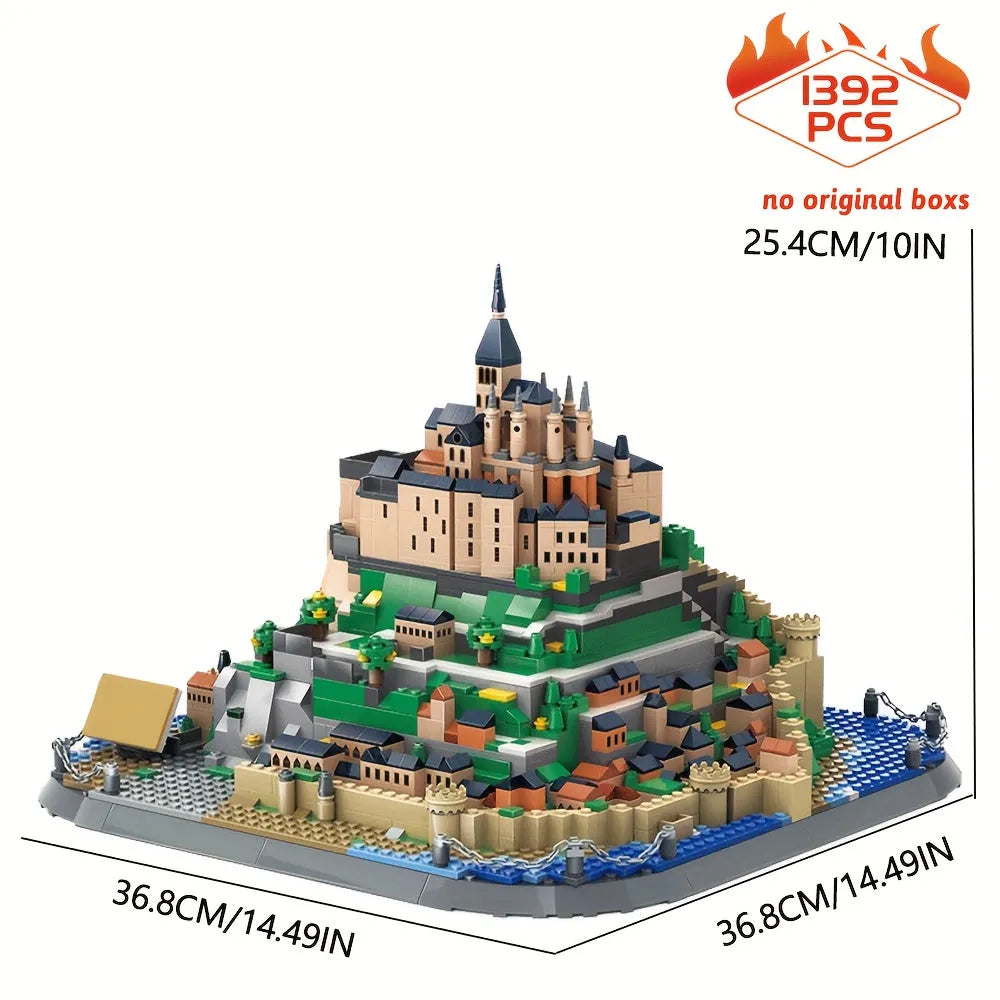 Wange MOC Building Block Set: Famous Saint Michel Mount, Model 6233