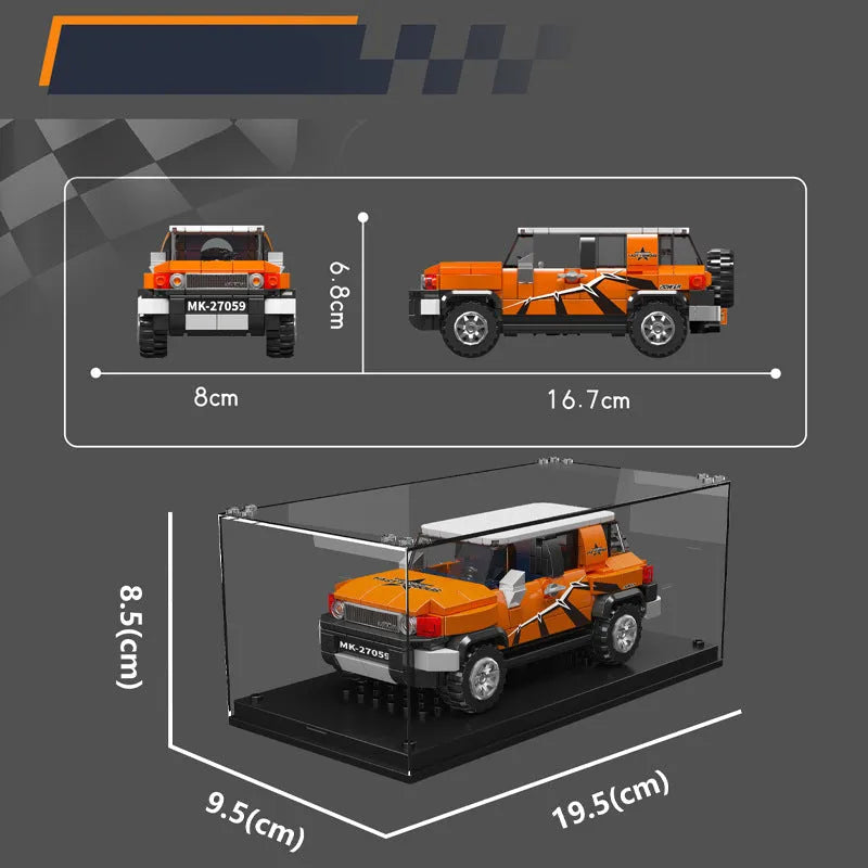 Mould King Building Block Set: Mini FJ Cruiser Speed Car Champions, Model K27059