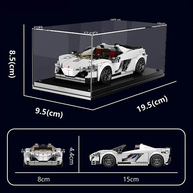 Mould King Building Block Set: Mini McLaren 650S Speed Champions Racers, Model K27043